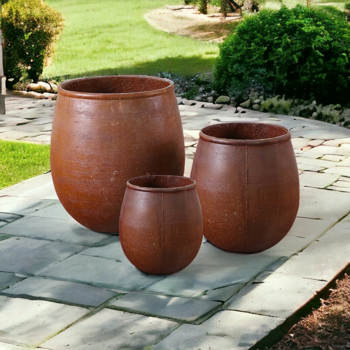 Pompeii Round Planters Set/3