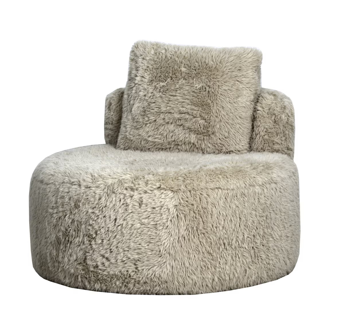 Lunaya Faux Sheepskin Accent Chair - Beige