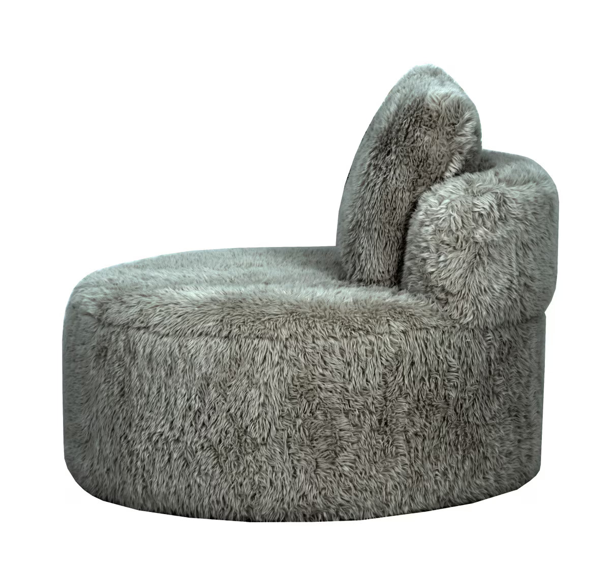Lunaya Faux Sheepskin Accent Chair - Smoke