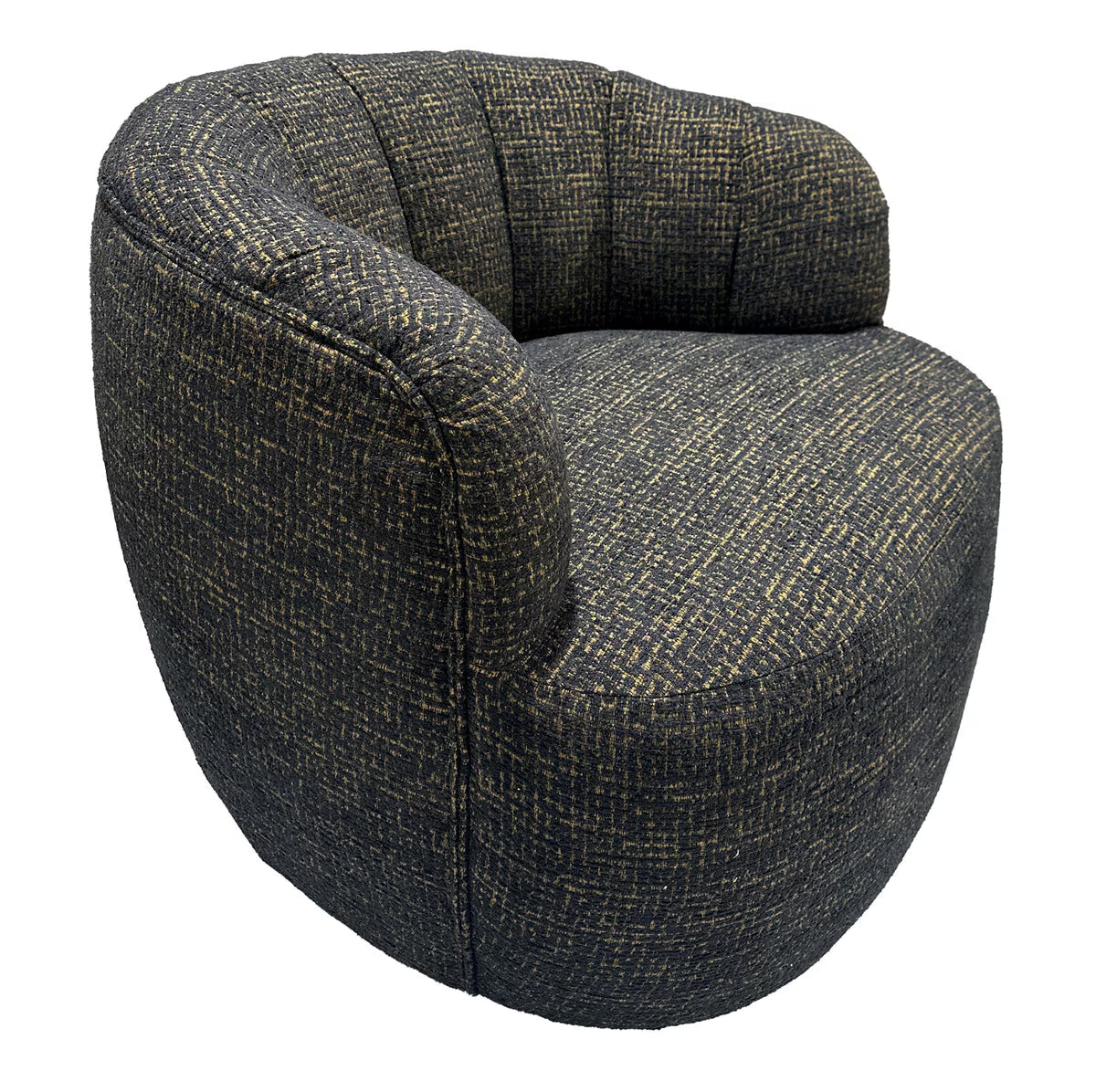 Cobble Swivel Accent Chair - Gold & Black