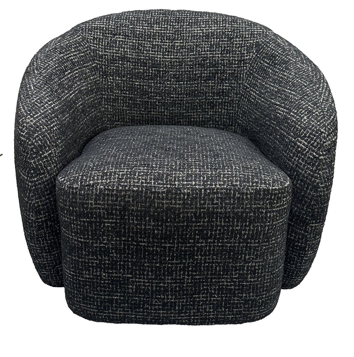 Darby Swivel Accent Chair - Black & Silver