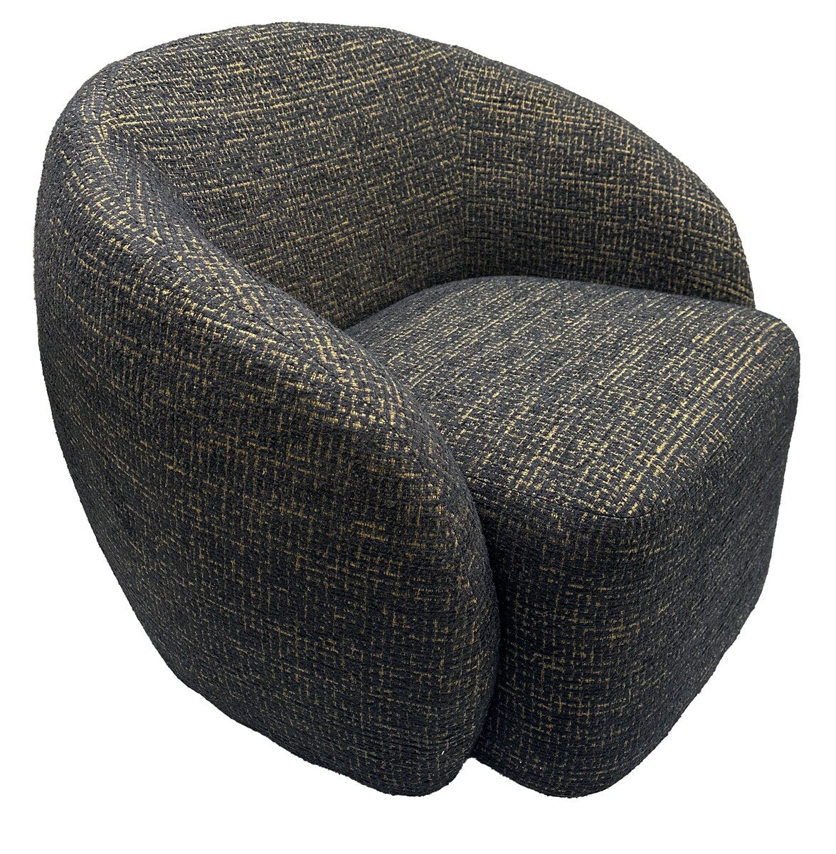 Darby Swivel Accent Chair - Gold & Black
