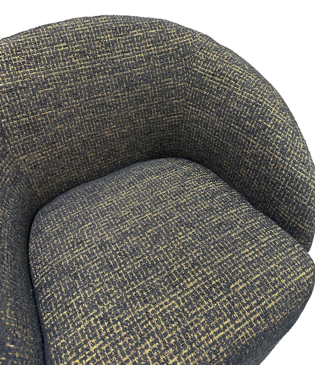 Darby Swivel Accent Chair - Gold & Black