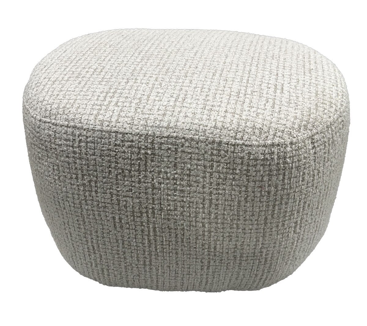 Amaro Accent Ottoman - White & Taupe