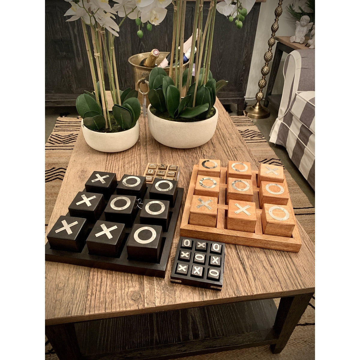 Large Natural Wooden Tic Tac Toe