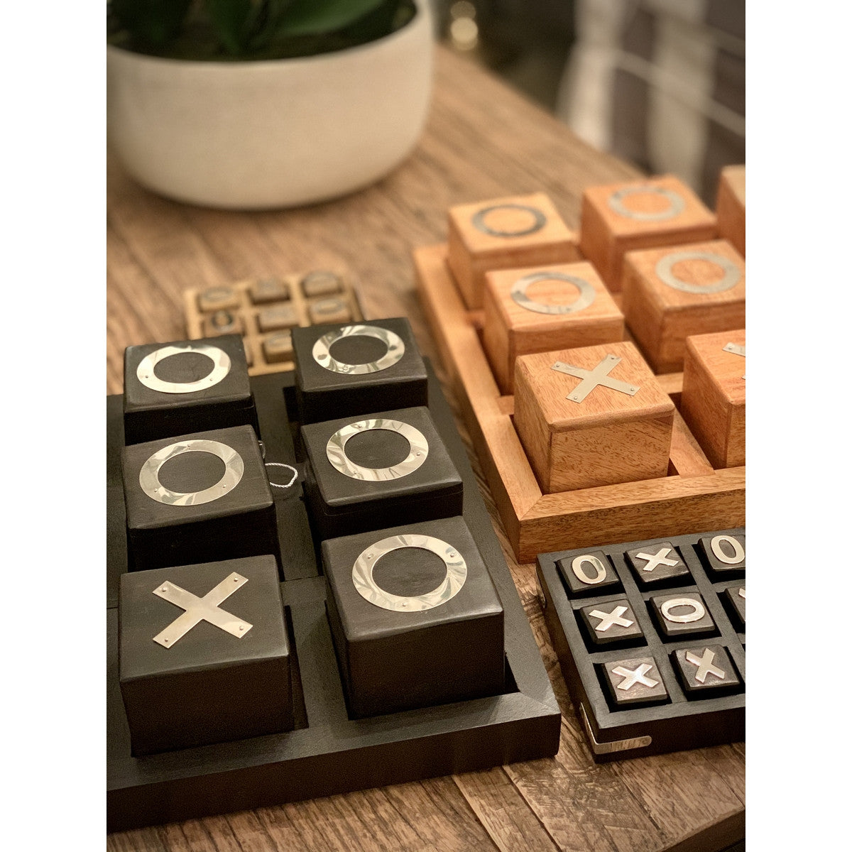 Large Natural Wooden Tic Tac Toe