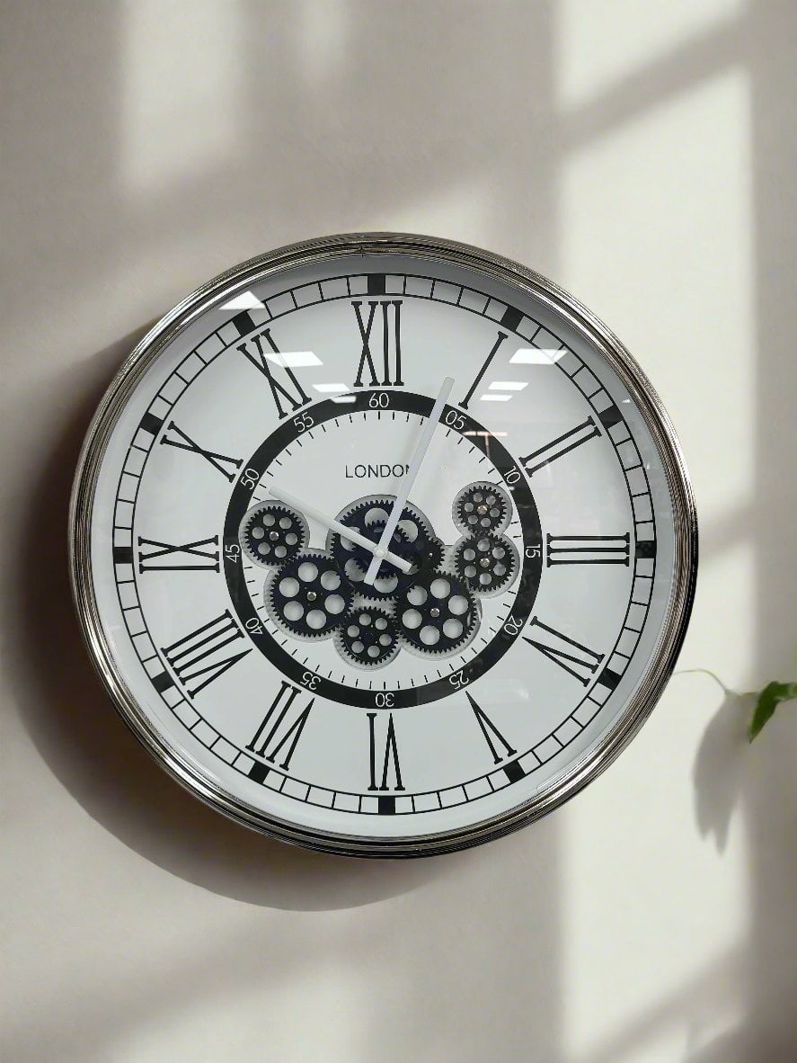 London Gear Wall Clock - White