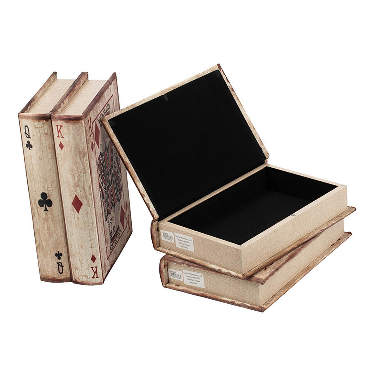 Playing Card Book Boxes S/4