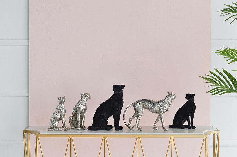 Standing Leopard Statuette
