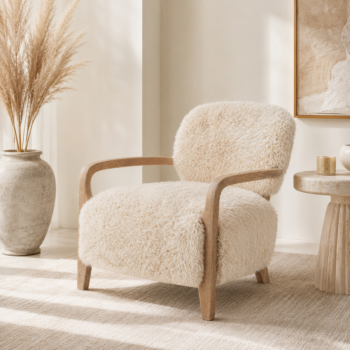 Faux fur sofas and sheepskin accent chairs NZ — luxury faux fur furniture | Ayra Rose