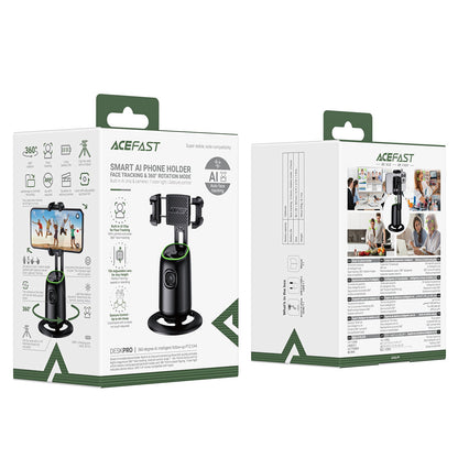360° AI Face Tracking Smart Mount | Auto-Tracking PTZ Phone Holder for Vlogging & Streaming (E44)