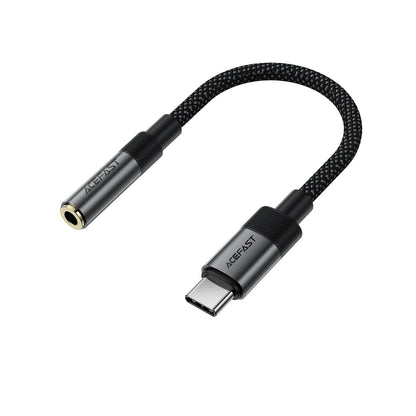 Premium Nylon Braided USB-C to 3.5mm Aux Audio Adaptor (J12)