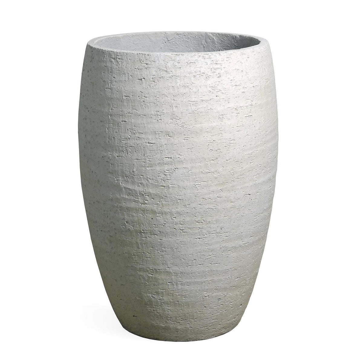 Capri Rustic Cement Planter 60cm - White