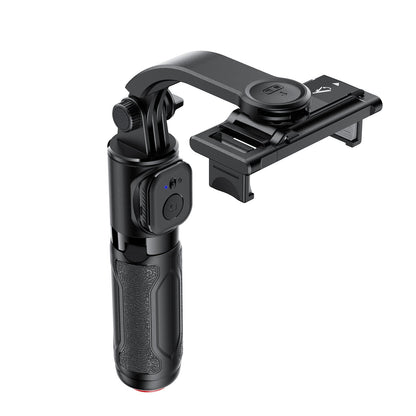 Premium 0.63m Selfie Stick with Drop-to-Open Tripod | Mini Portable Aluminum Stand with Bluetooth Remote (E43)