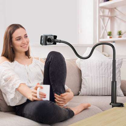 Flexible Gooseneck Tablet & Phone Mount | 360° Adjustable "Lazy Holder" Stand for Bed & Desk (E40)