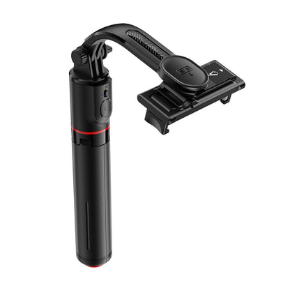 Premium 1.05m Selfie Stick with Drop-to-Open Tripod | Portable Aluminum Stand with Bluetooth Remote (E42)