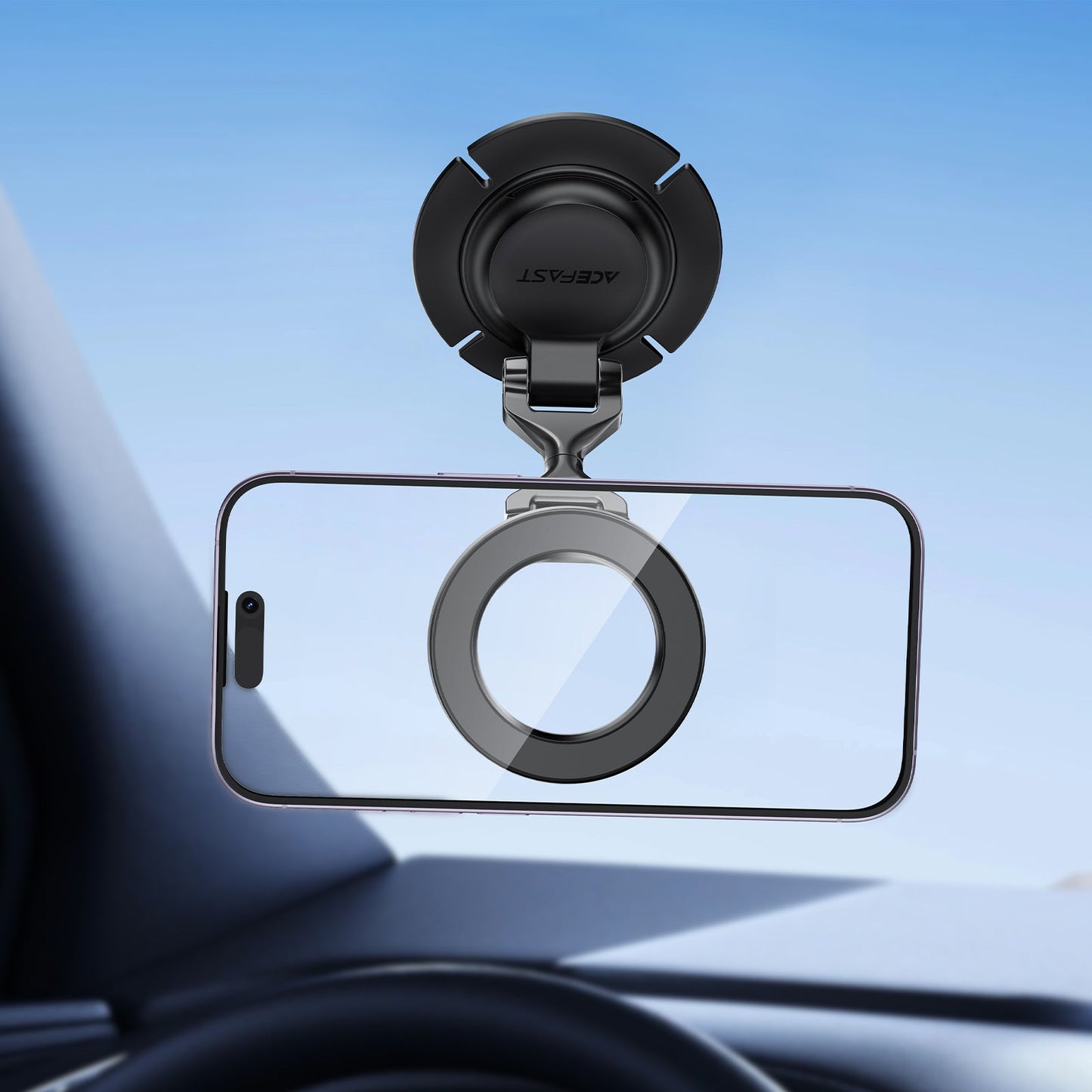 Magnetic Foldable Car Phone Holder | Premium 3-Axis Adjustable Dashboard Mount (D64)