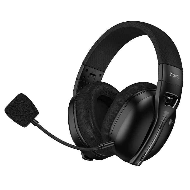 Premium Wireless Gaming Headset with Detachable Microphone, Wired Mode, 2.4G & Bluetooth Dual Wireless Mode (W114)