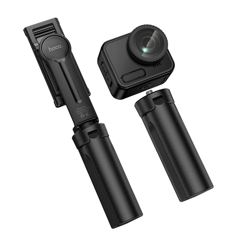 Ultra Compact Multifunctional Selfie Stick with Mini Detachable 20cm Tripod, Camera Mount (K100)