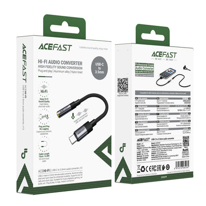 Premium Nylon Braided USB-C to 3.5mm Aux Audio Adaptor (J12)