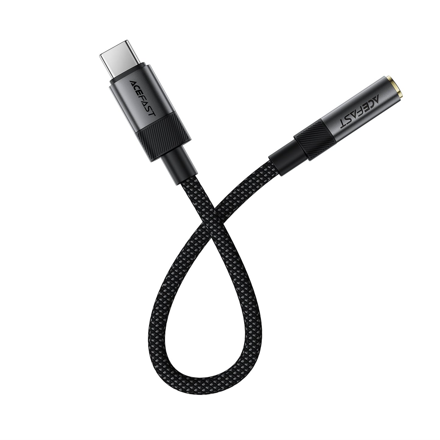 Premium Nylon Braided USB-C to 3.5mm Aux Audio Adaptor (J12)
