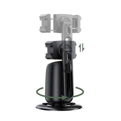 360° AI Face Tracking Smart Mount | Auto-Tracking PTZ Phone Holder for Vlogging & Streaming (E44)