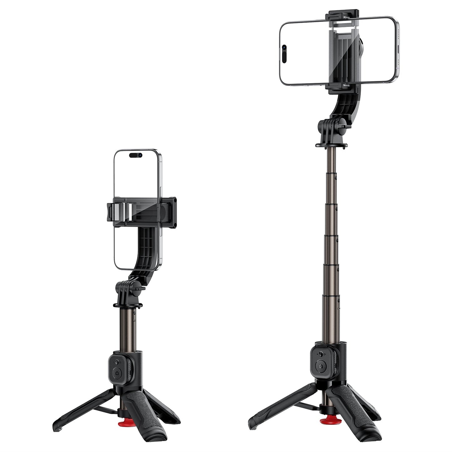 Premium 0.63m Selfie Stick with Drop-to-Open Tripod | Mini Portable Aluminum Stand with Bluetooth Remote (E43)