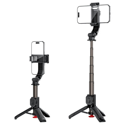 Premium 0.63m Selfie Stick with Drop-to-Open Tripod | Mini Portable Aluminum Stand with Bluetooth Remote (E43)