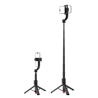 Premium 1.05m Selfie Stick with Drop-to-Open Tripod | Portable Aluminum Stand with Bluetooth Remote (E42)
