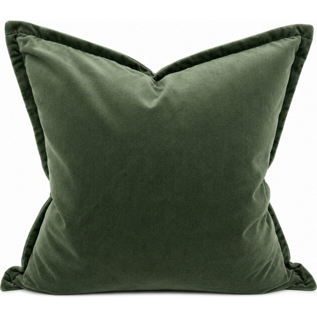 Snugg & Co Cotton Velvet Cushion - Green