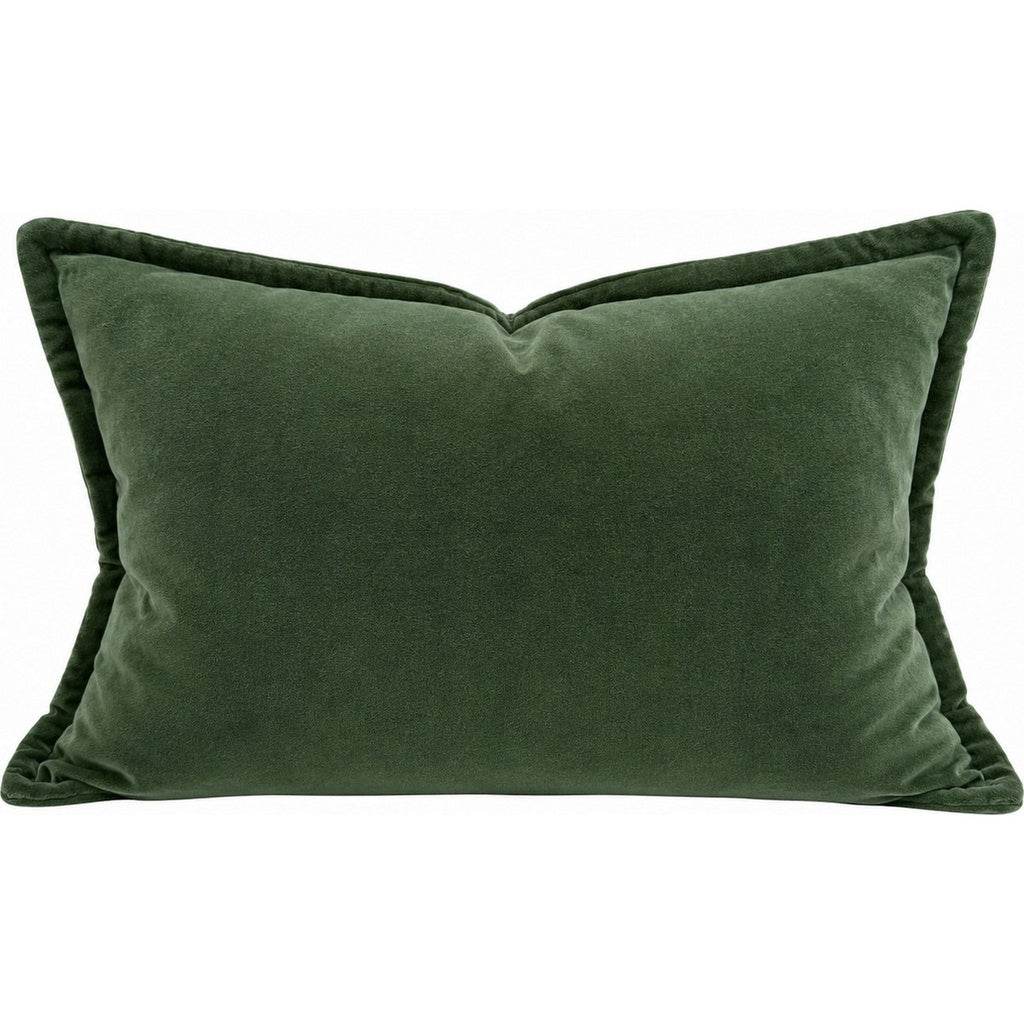 Snugg & Co Cotton Velvet Cushion - Green