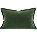 Snugg & Co Cotton Velvet Cushion - Green