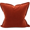 Snugg & Co Cotton Velvet Cushion - Burnt Terracotta