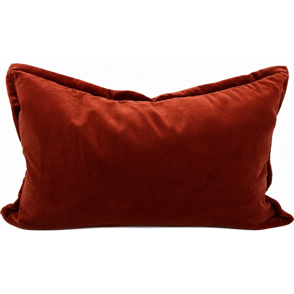Snugg & Co Cotton Velvet Cushion - Burnt Terracotta
