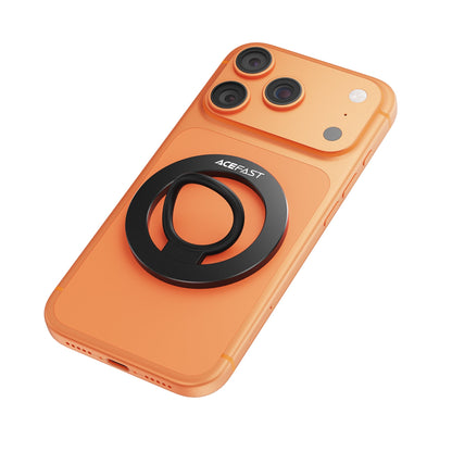 Ultra-Thin Magnetic Phone Ring Holder | Premium Aluminum & Silicone Grip Stand (E35)