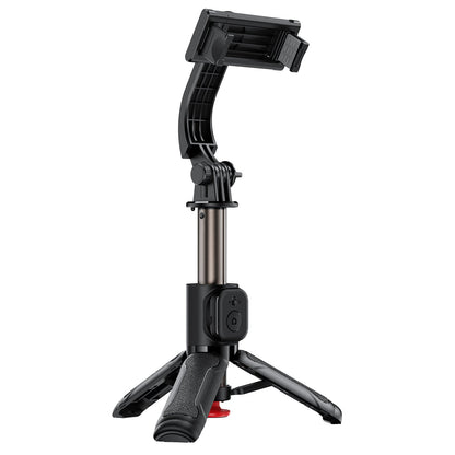 Premium 0.63m Selfie Stick with Drop-to-Open Tripod | Mini Portable Aluminum Stand with Bluetooth Remote (E43)