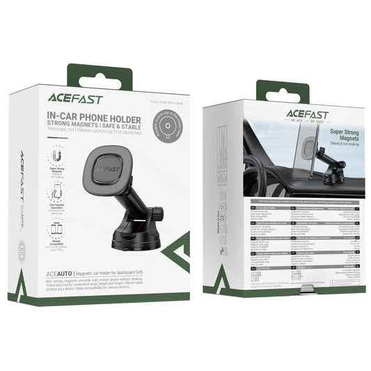 Premium Magnetic Windshield / Dashboard Phone Holder with Round Magnet (D45)