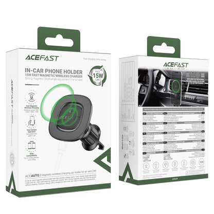 15W Magnetic Wireless Charging Air Vent Phone with Round Magnet (D46)
