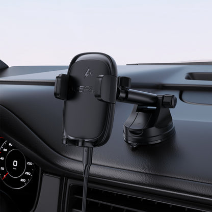 15W Wireless Charging Phone Holder for Windshield / Dashboard (D49)