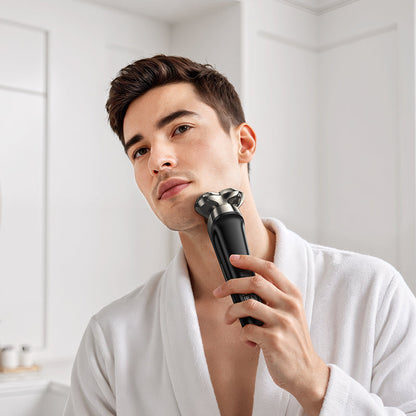 Electric Rotary Shaver | 3D Floating Heads, Smart LED Display, 3500 RPM