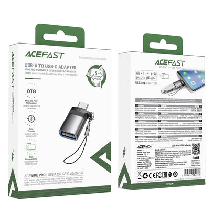 High-Speed USB-A to USB-C OTG Adapter | 10Gbps Data Sync & Charging Dongle (J7)