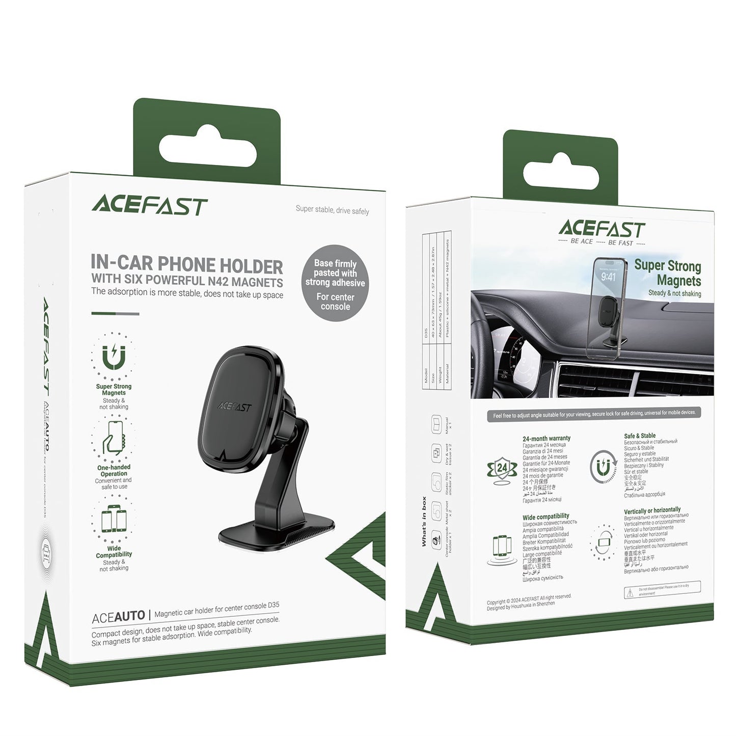 Magnetic Dashboard Phone Holder w/ Strong Magnet (D35)
