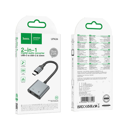 2 in 1 USB-C to Aux & USB-C Adaptor (UPA34)