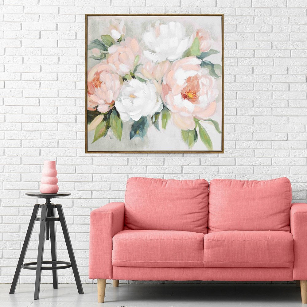 Bright Bloom Wall Art in living room