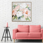 Bright Bloom Wall Art in living room