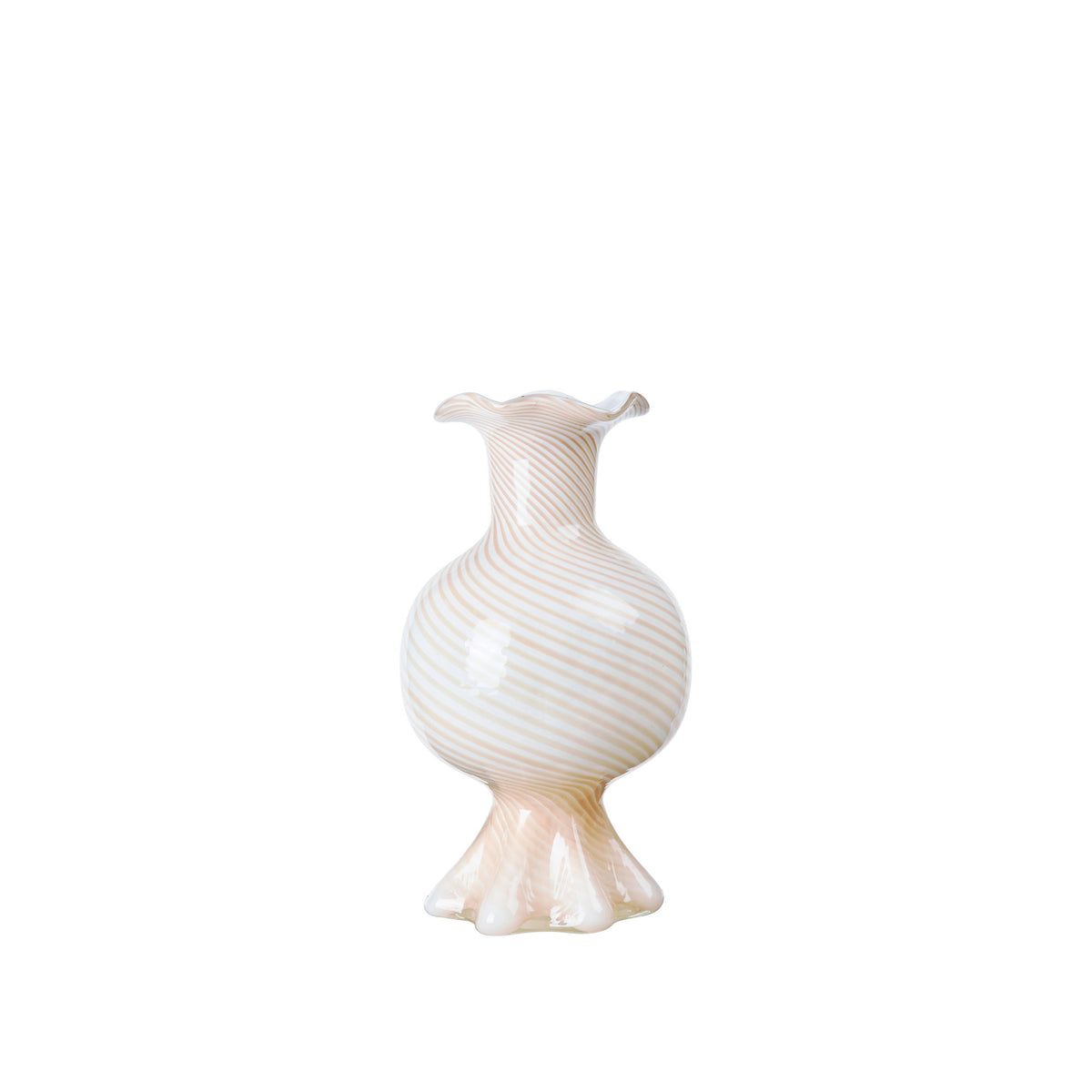 BROSTE Vase Mella Taupe Sand Off White