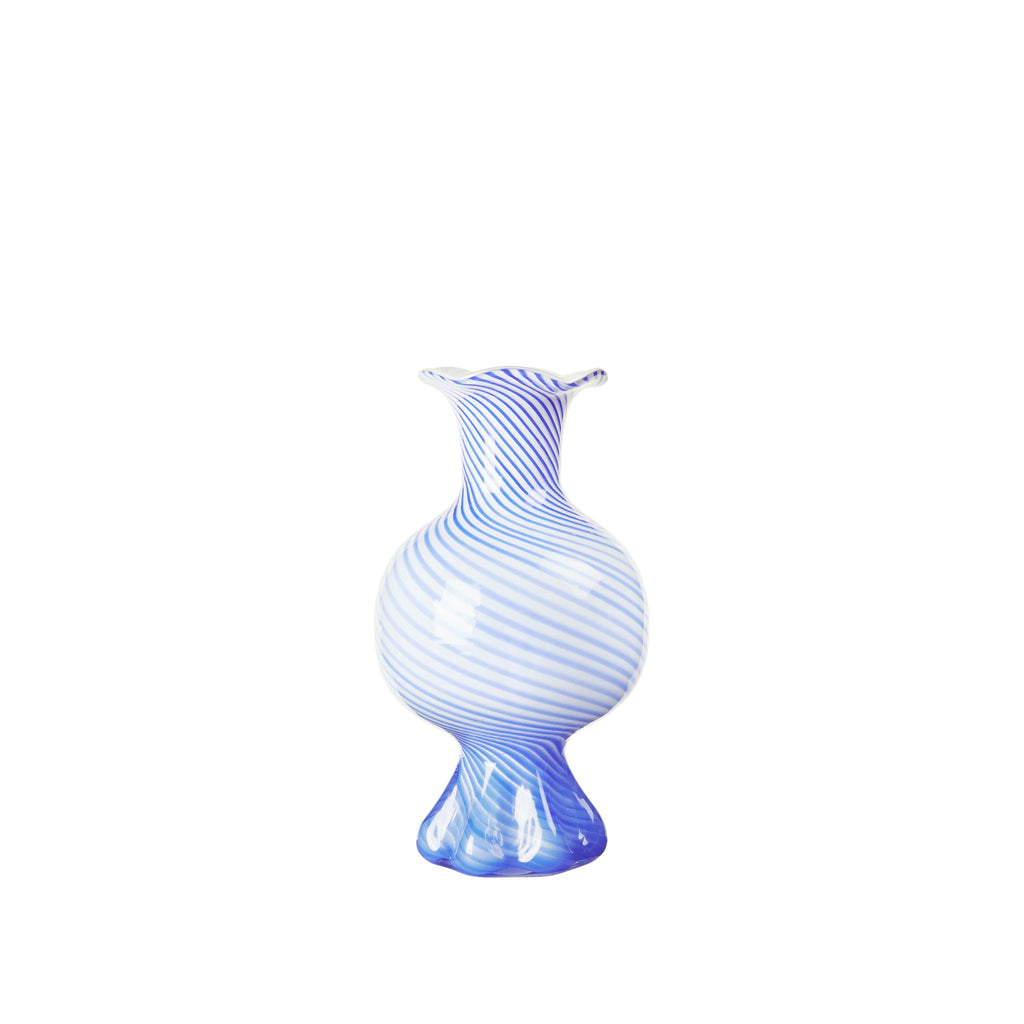 BROSTE Vase Mella Intense Blue Off White