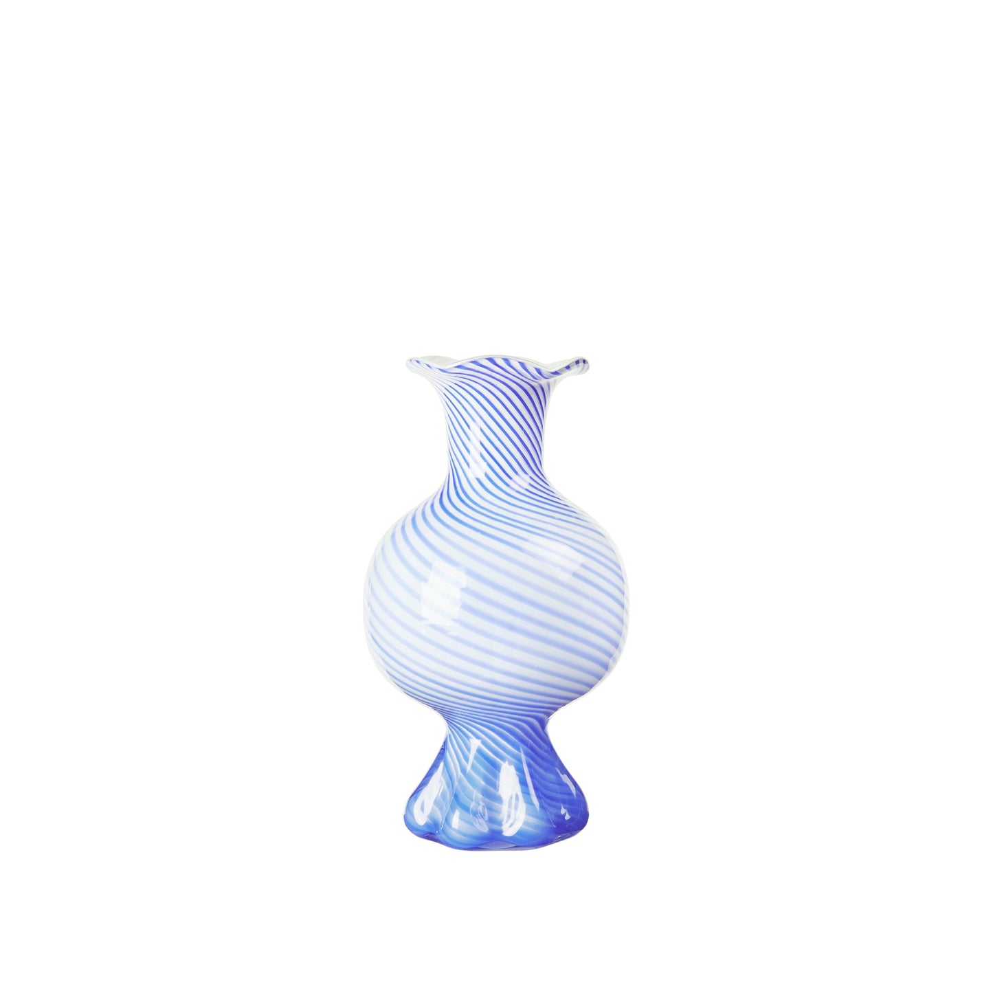 BROSTE Vase Mella Intense Blue Off White