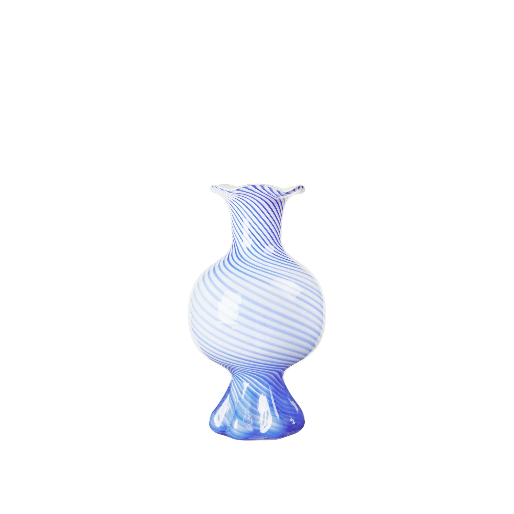 BROSTE Vase Mella Intense Blue Off White