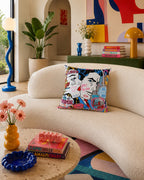 Comic Strip Velvet Cushion - Love Me
